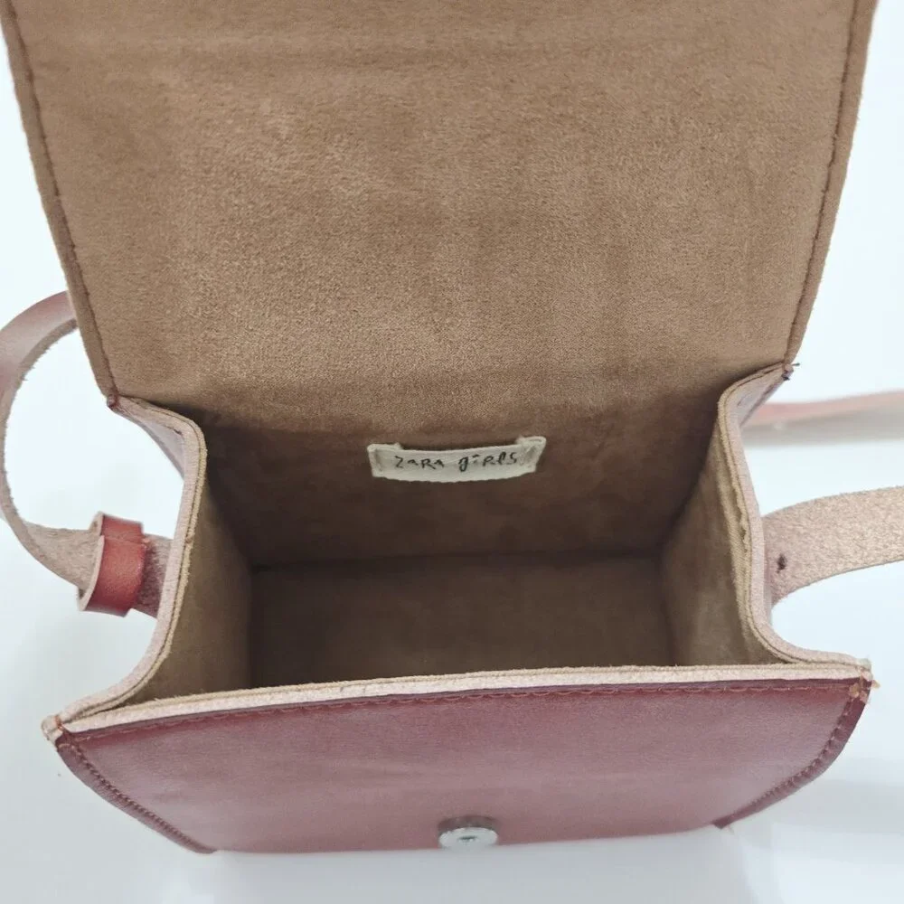 2 ZARA Girls Mini Faux Leather‎ Handbags | Crossbody Bags | Black & Brown